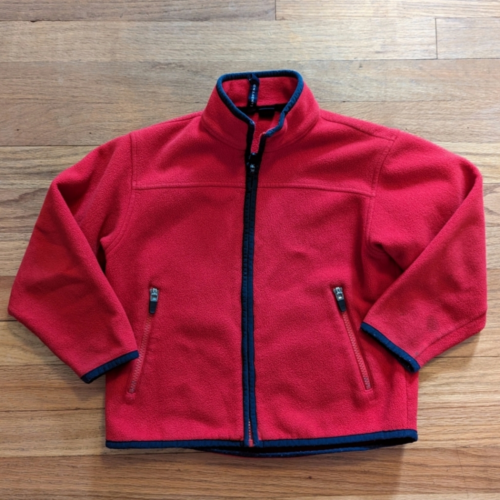 COPY - Boys Land's End Zip Front Fleece - Size M 5-6